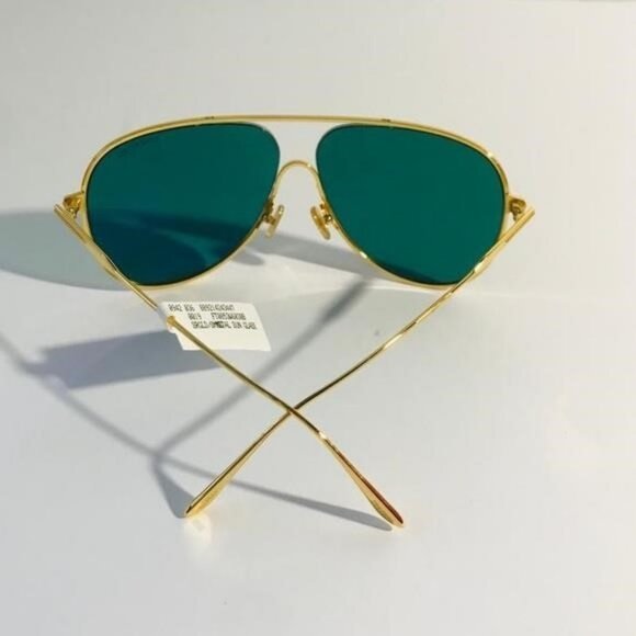 New  - Tom Ford Alec Sunglasses Pilot Sunglasses Deep Gold FT0824 Sunglasses - Picture 7 of 10